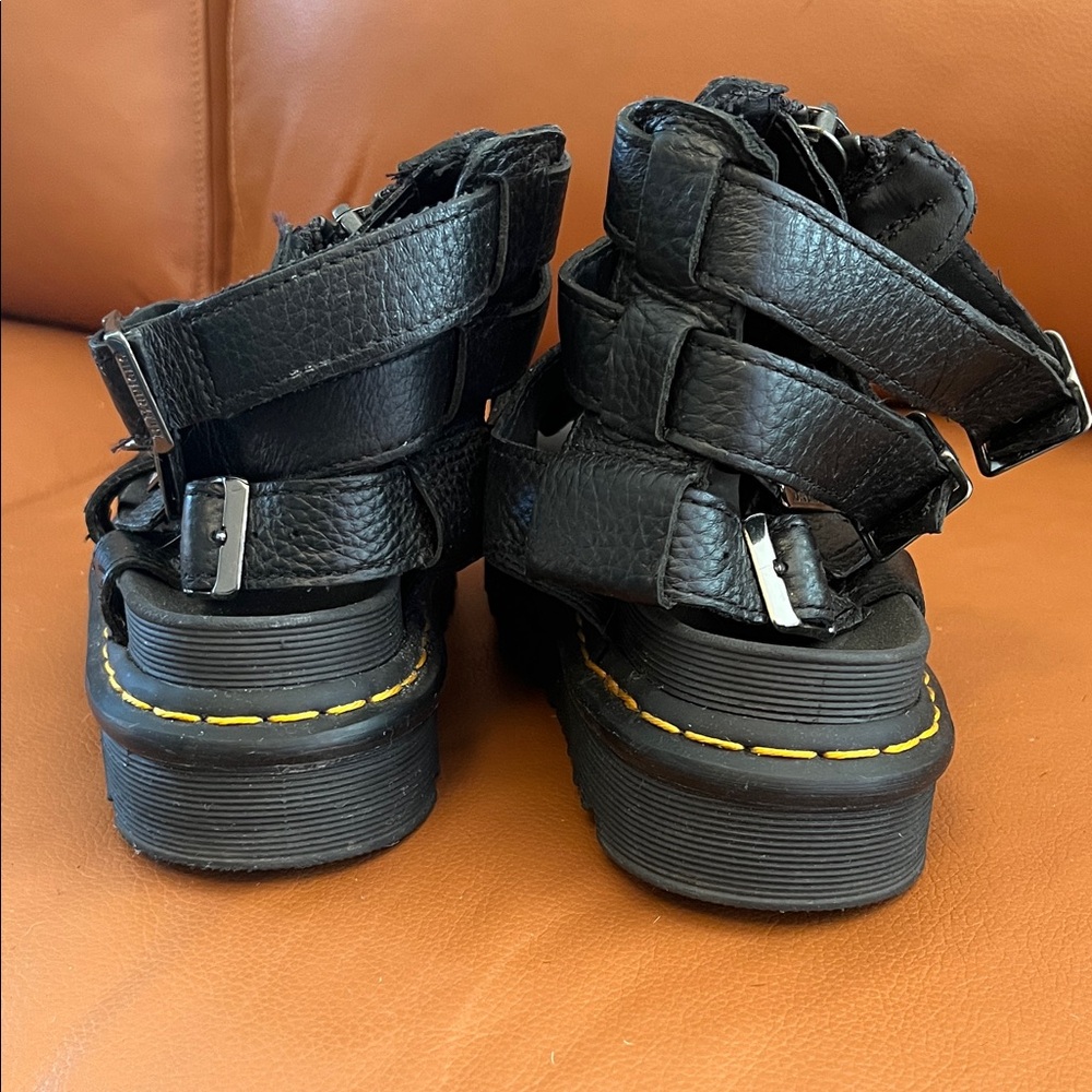 Dr. Martens Black Leather Gladiator Sandals - Picture 3 of 4